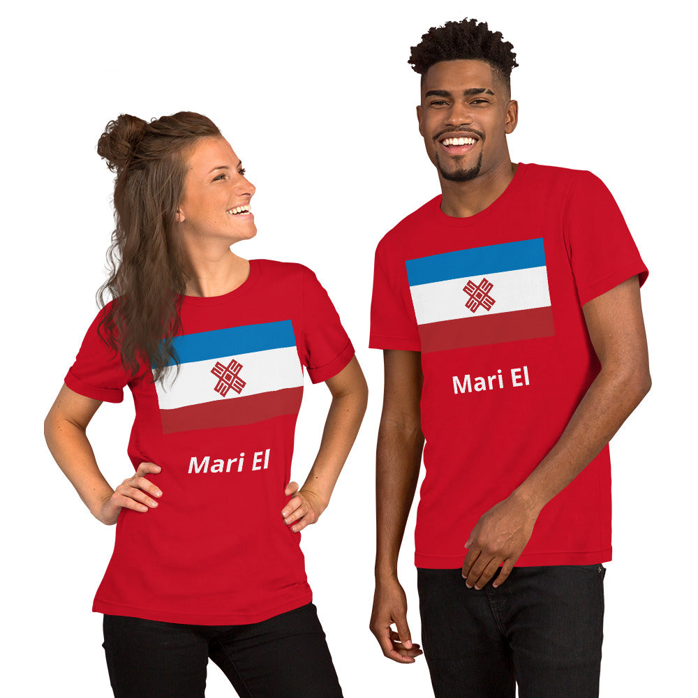 Mari El flag Unisex t-shirt