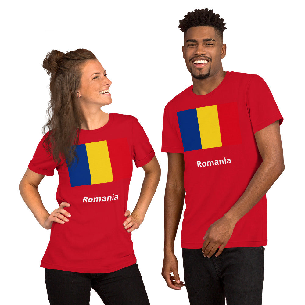 Romania flag Unisex t-shirt