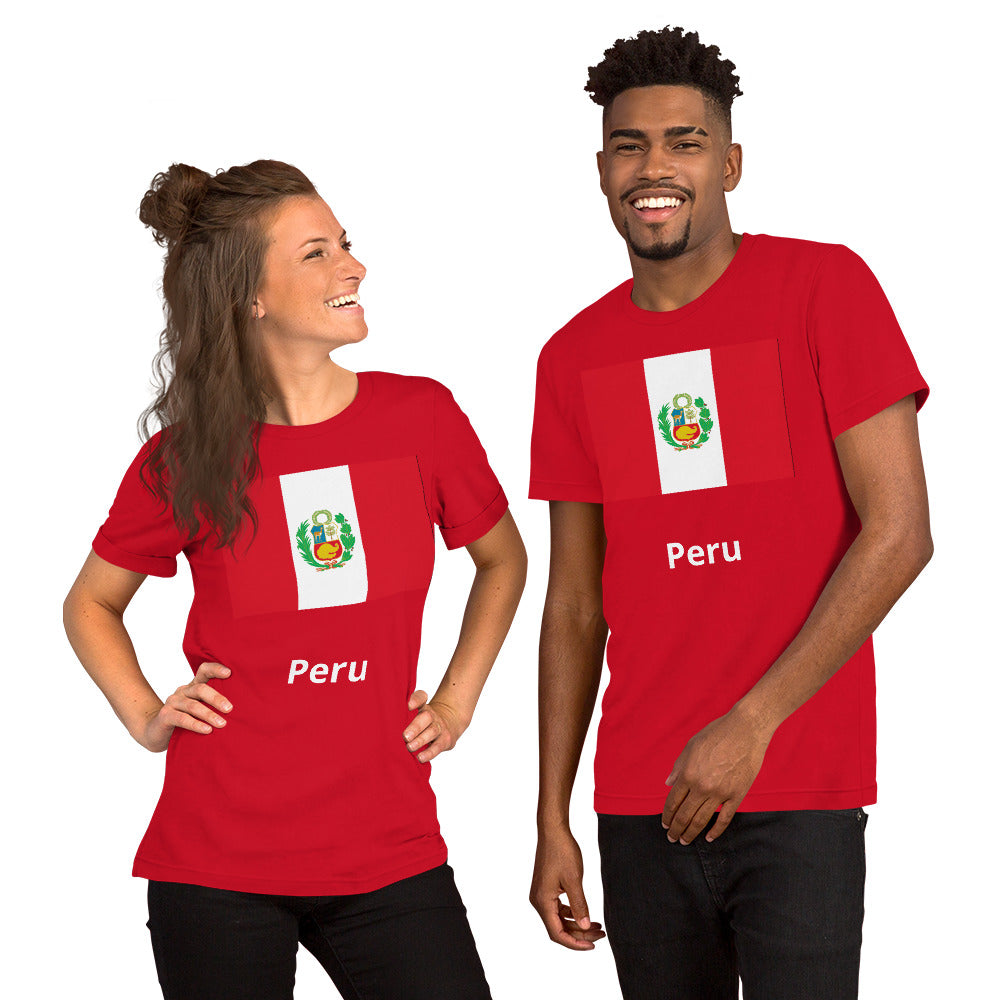 Peru flag Unisex t-shirt