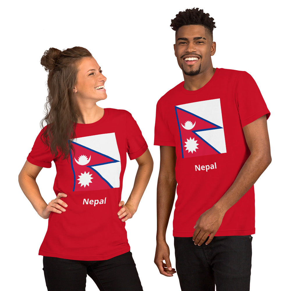 Nepal flag Unisex t-shirt