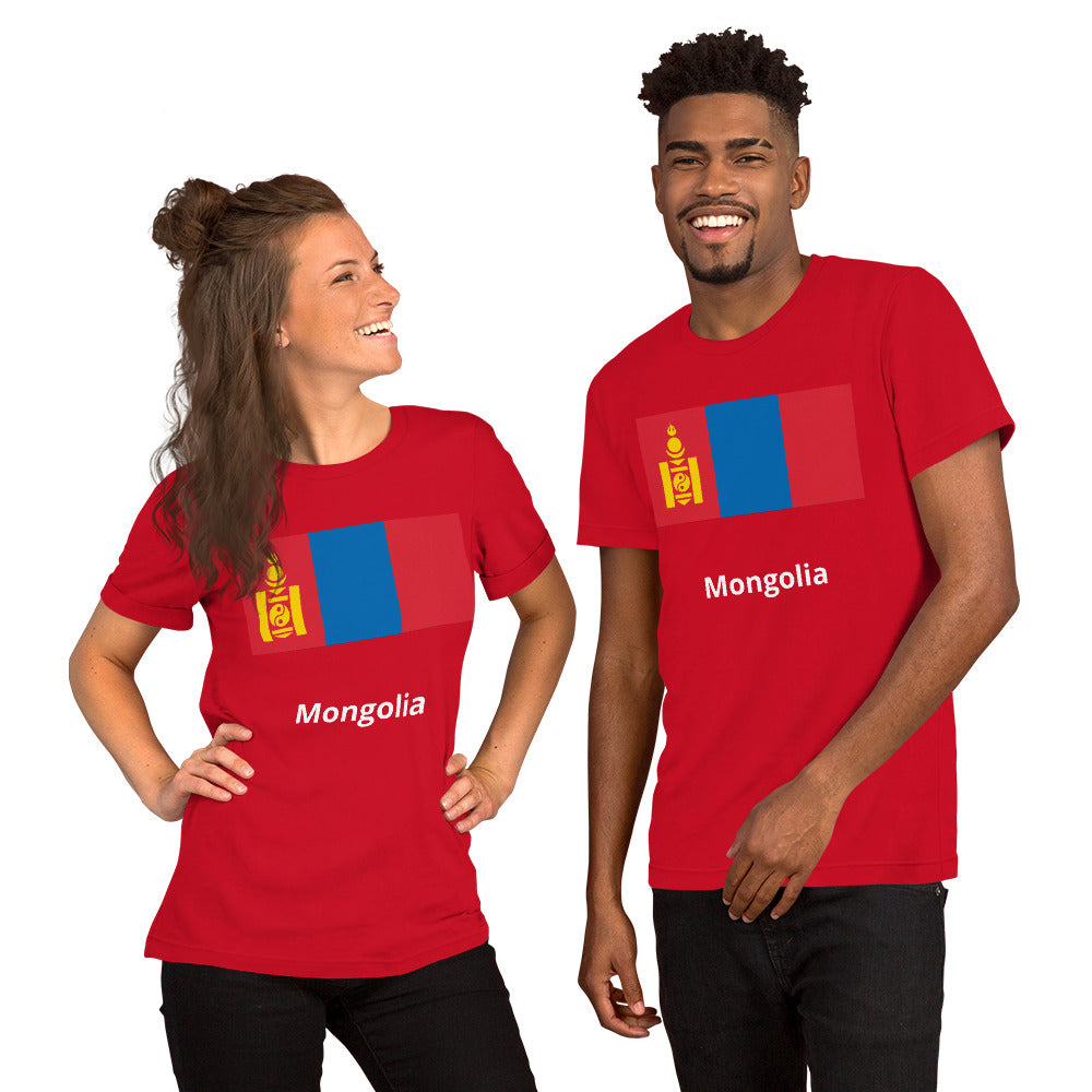 Mongolia flag Unisex t-shirt