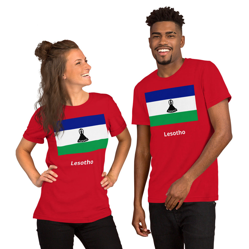 Lesotho flag Unisex t-shirt