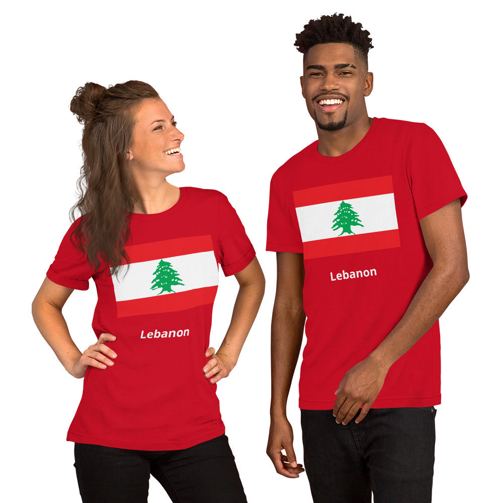 Lebanon flag Unisex t-shirt