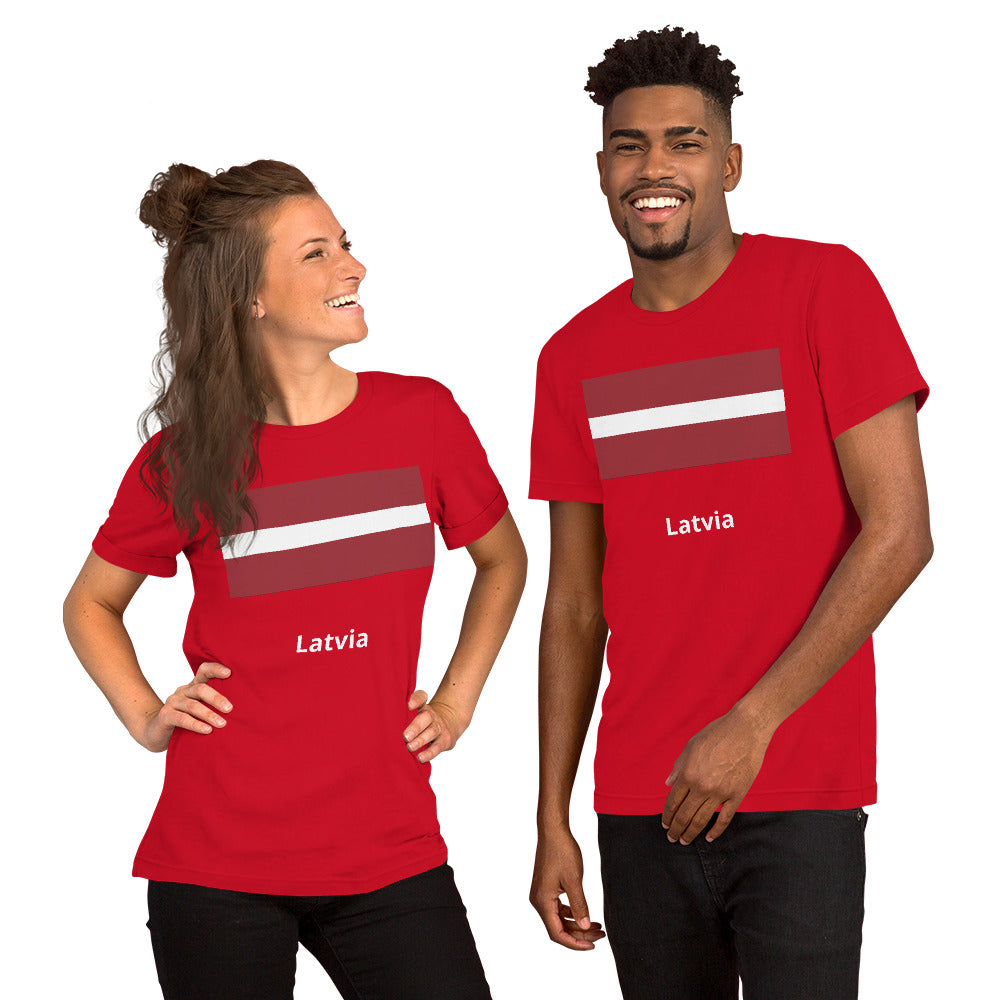 Latvia flag Unisex t-shirt