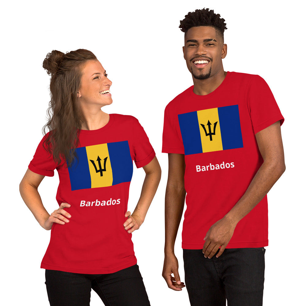 Barbados flag Unisex t-shirt