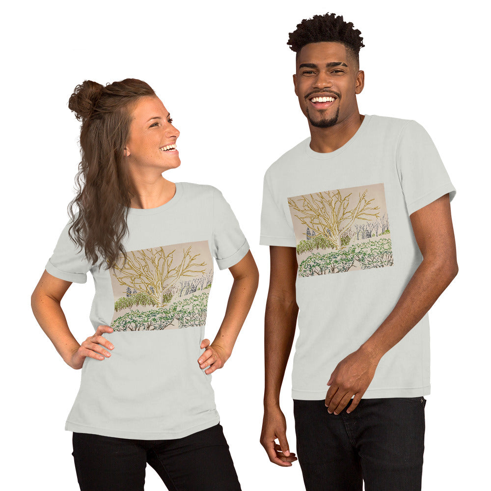 Tree and Bushes Unisex t-shirt