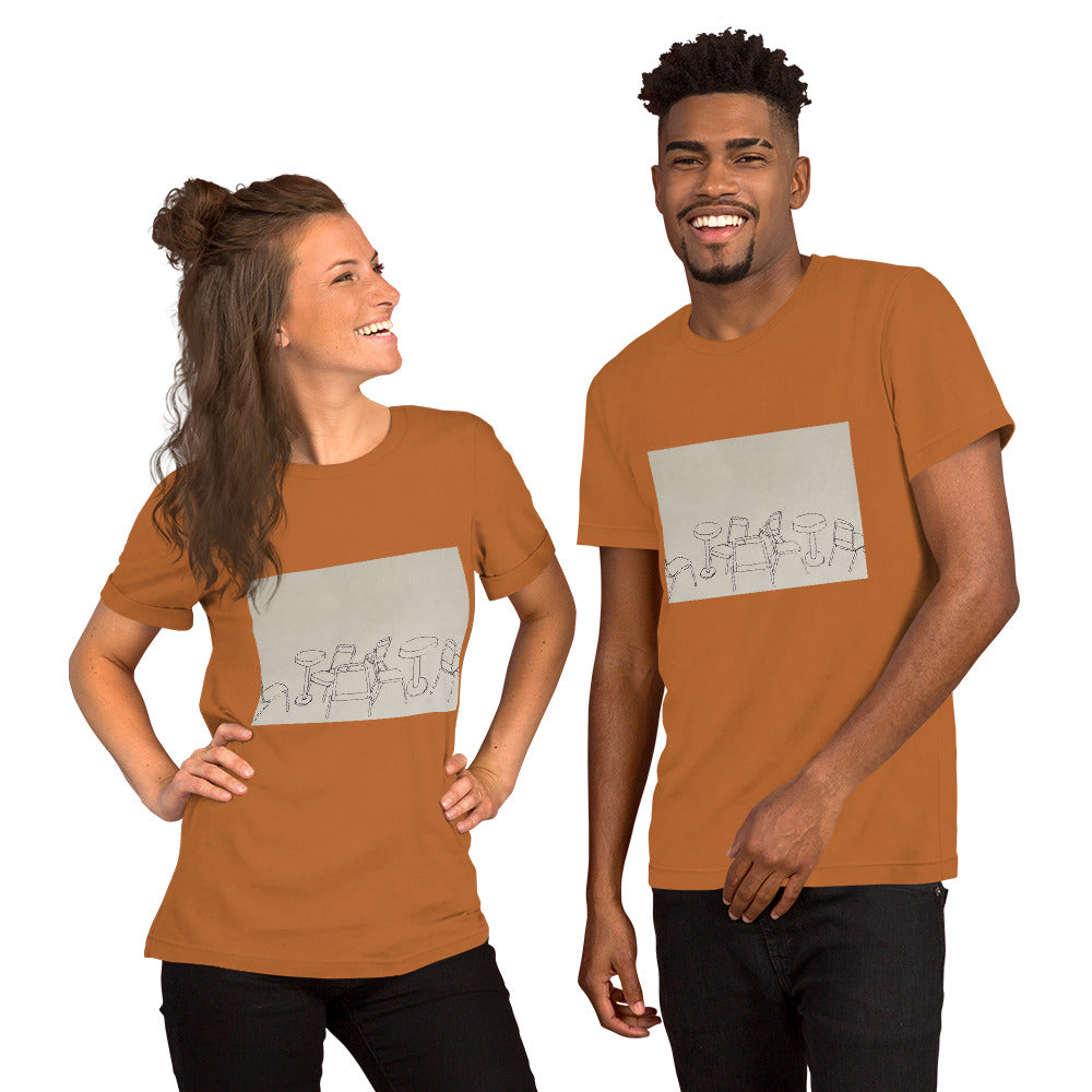 Chairs Perspective Unisex t-shirt