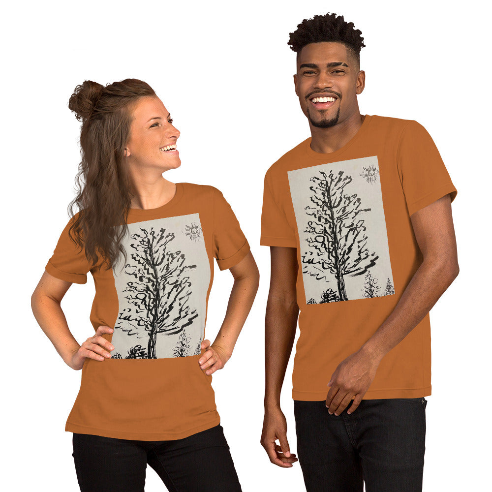 Ink Brush Trees Unisex t-shirt