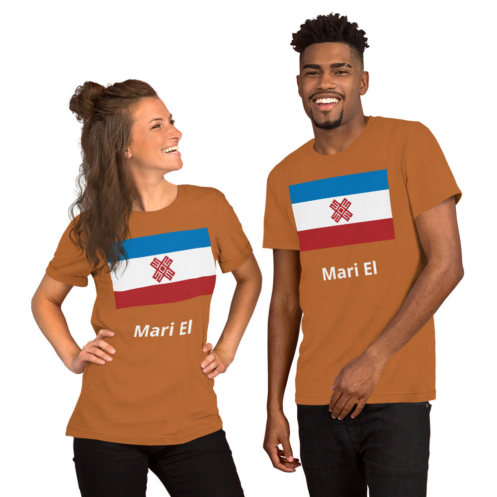 Mari El flag Unisex t-shirt