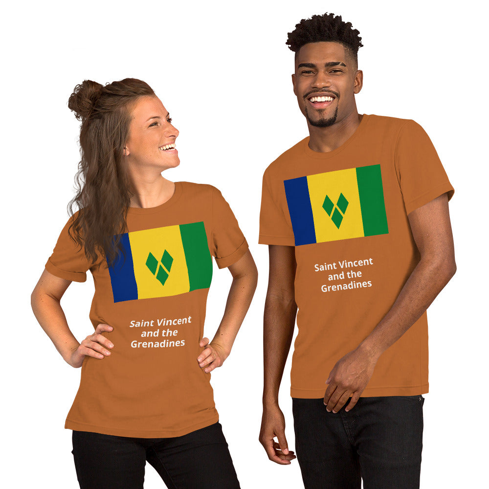 Saint Vincent and the Grenadines flag Unisex t-shirt