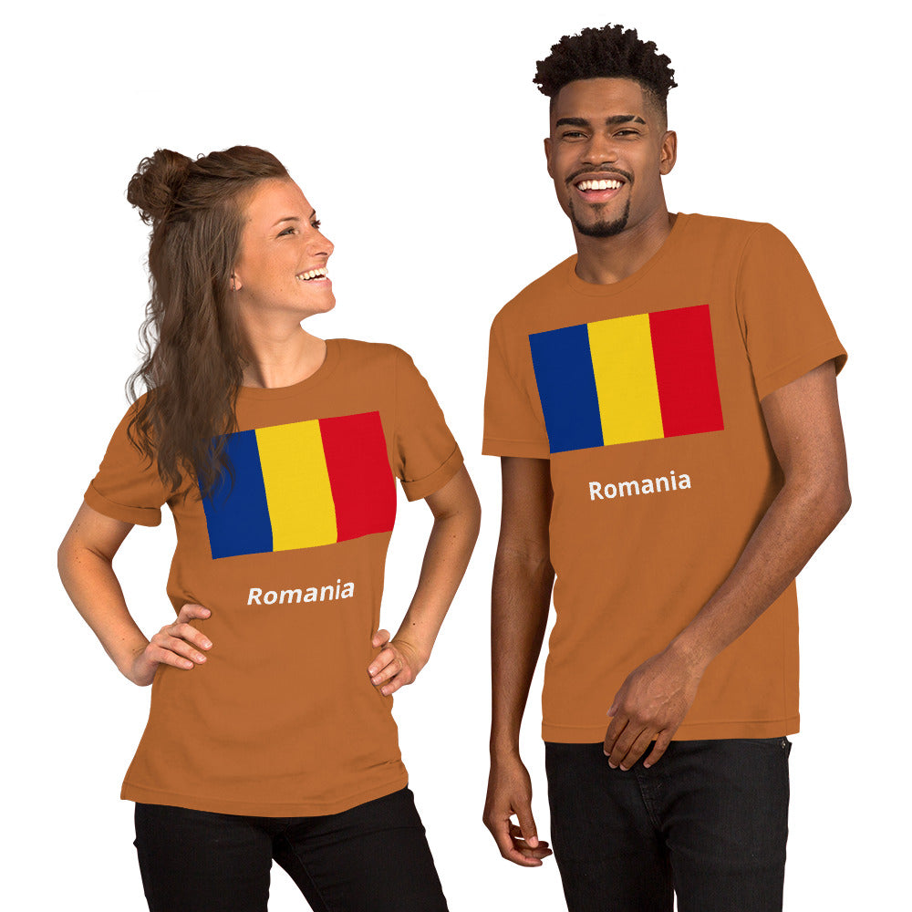 Romania flag Unisex t-shirt