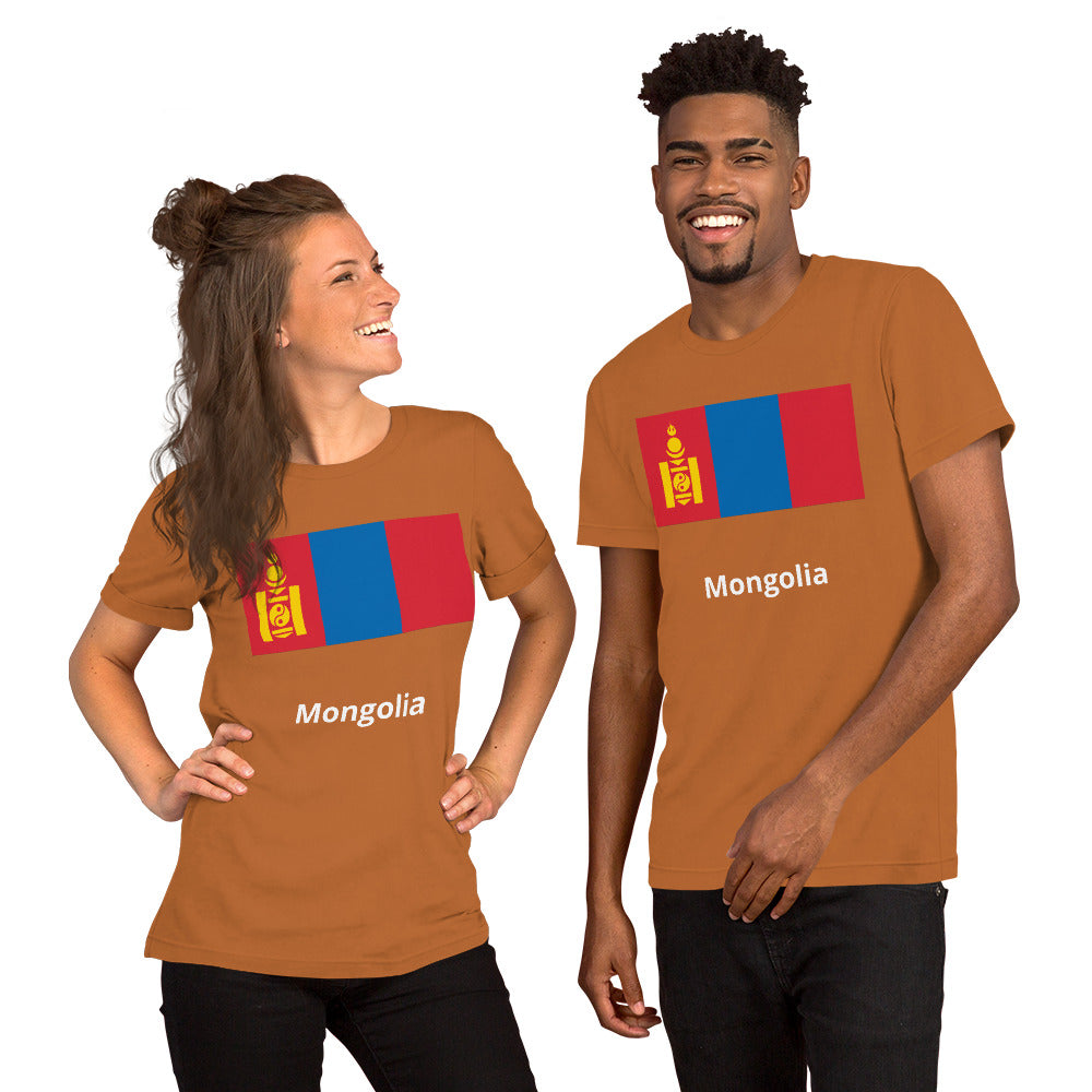 Mongolia flag Unisex t-shirt