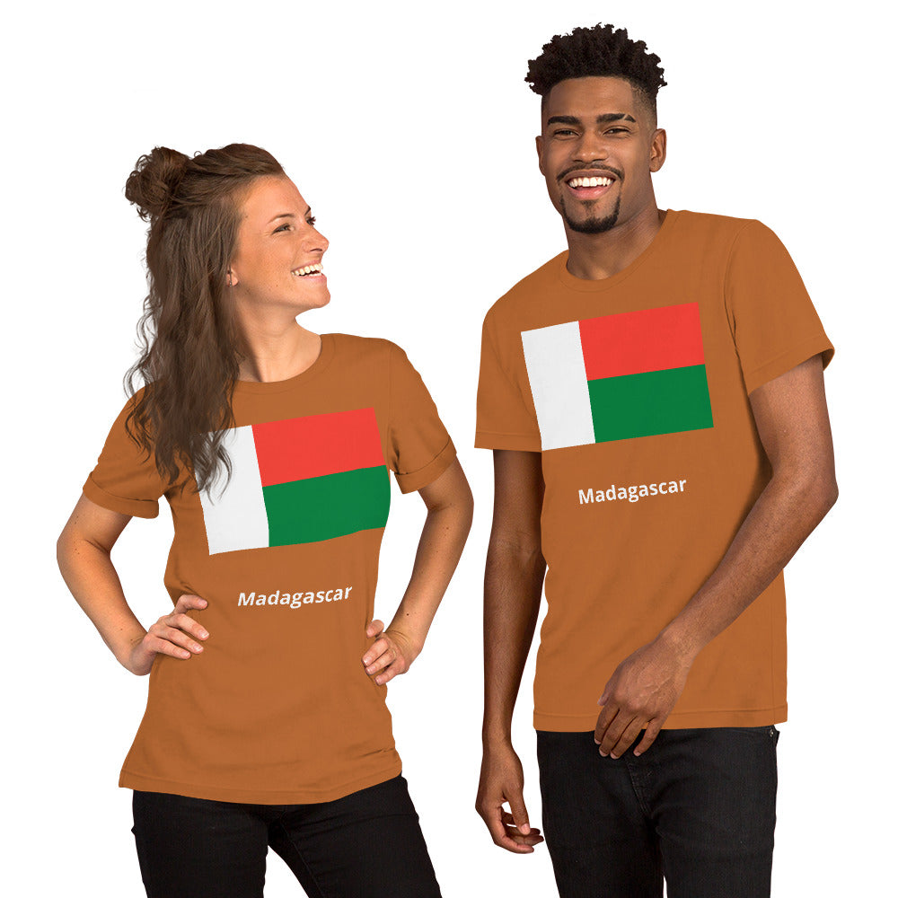 Madagascar flag Unisex t-shirt