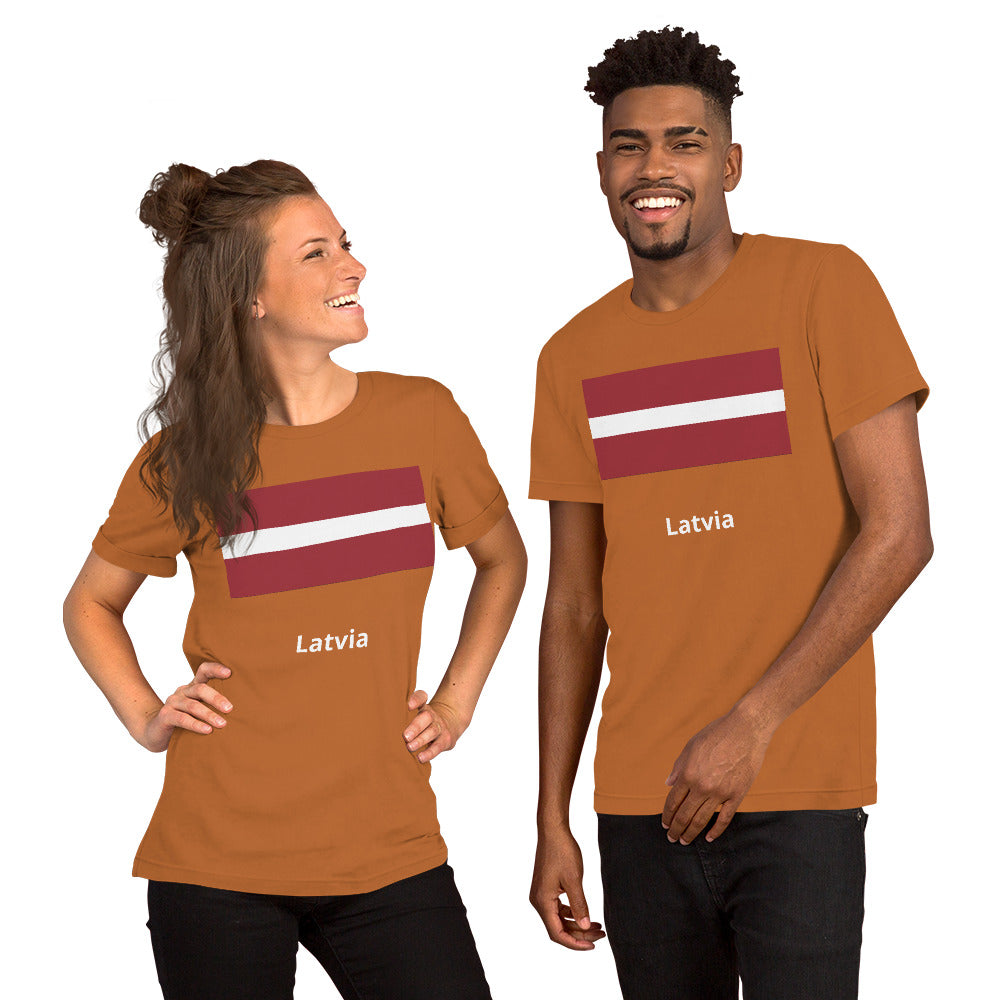 Latvia flag Unisex t-shirt