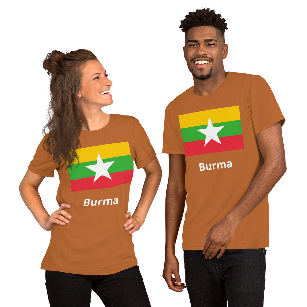 Burma flag Unisex t-shirt