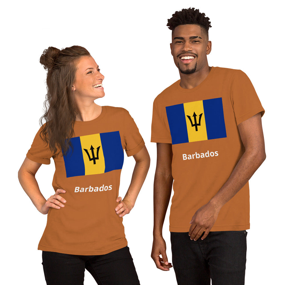 Barbados flag Unisex t-shirt