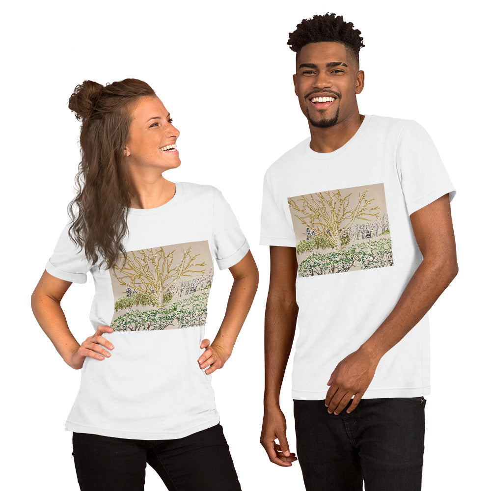 Tree and Bushes Unisex t-shirt