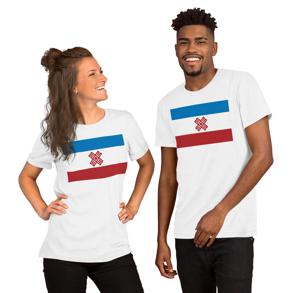 Mari El flag Unisex t-shirt