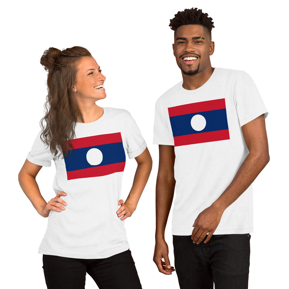 Laos flag Unisex t-shirt