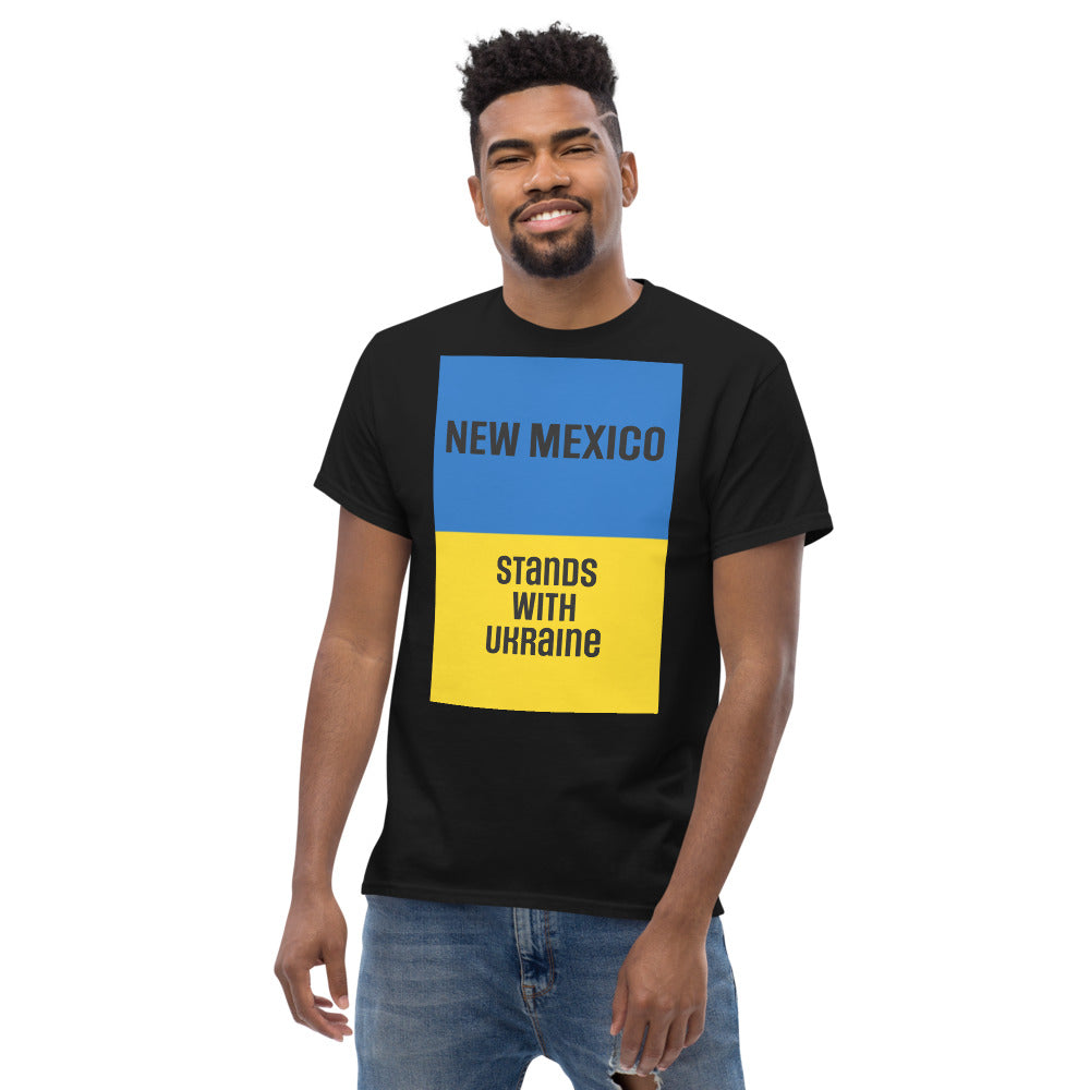 New Mexico Stands with Ukraine.  Men's heavyweight tee