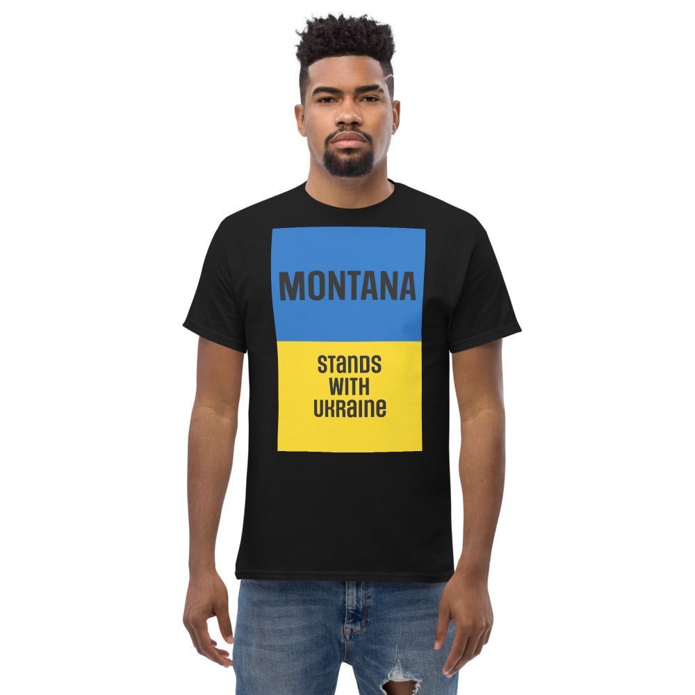 Montana Stands with Ukraine.  Men's heavyweight tee