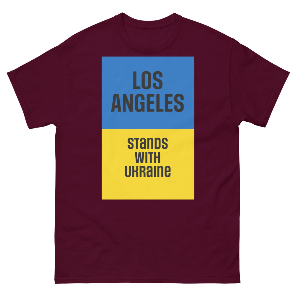 Los Angles Stands with Ukraine. Men's heavyweight tee