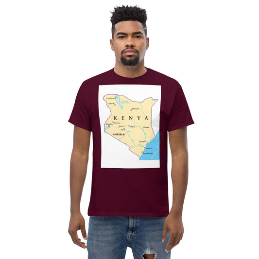 Kenya Map. Men's heavyweight tee