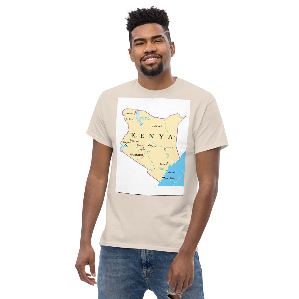 Kenya Map. Men's heavyweight tee