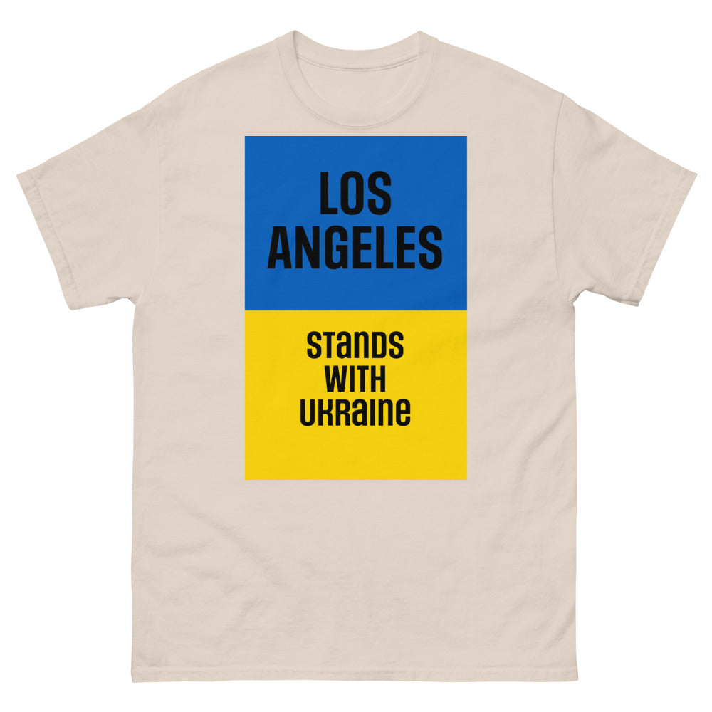 Los Angles Stands with Ukraine. Men's heavyweight tee