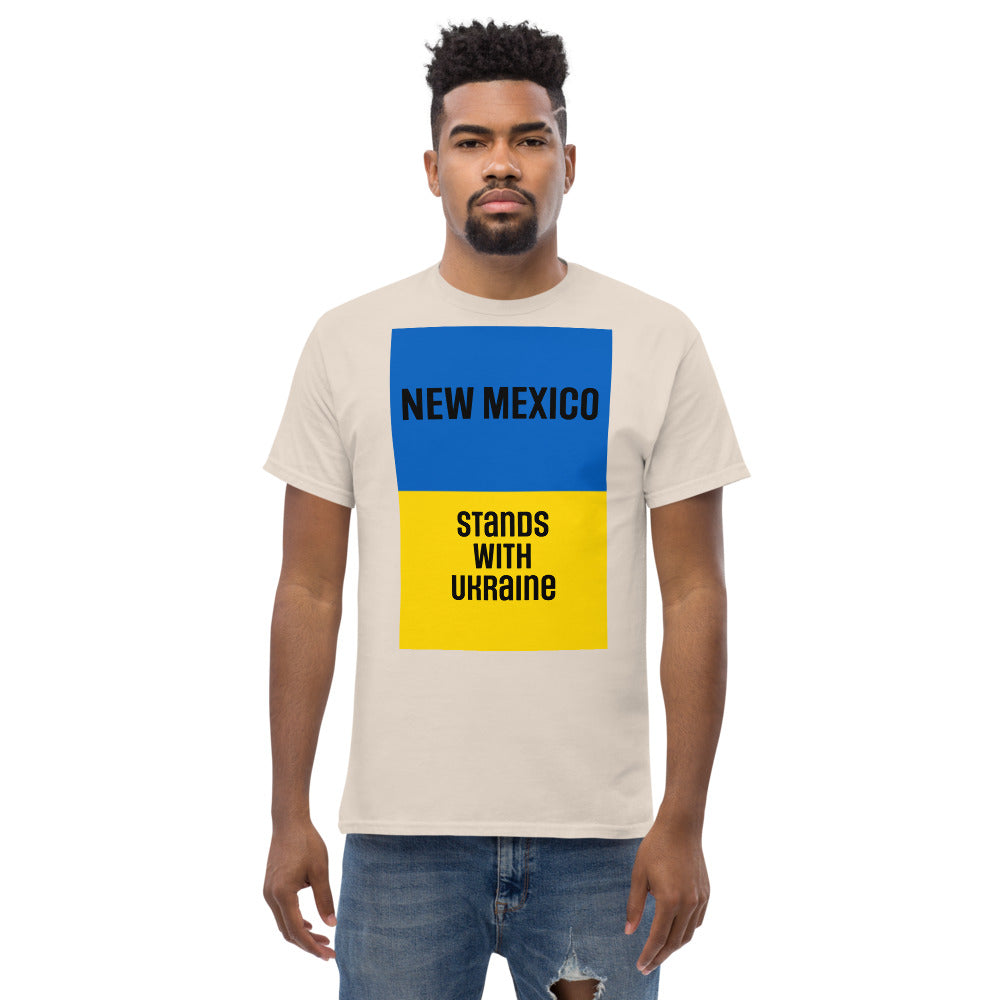 New Mexico Stands with Ukraine.  Men's heavyweight tee