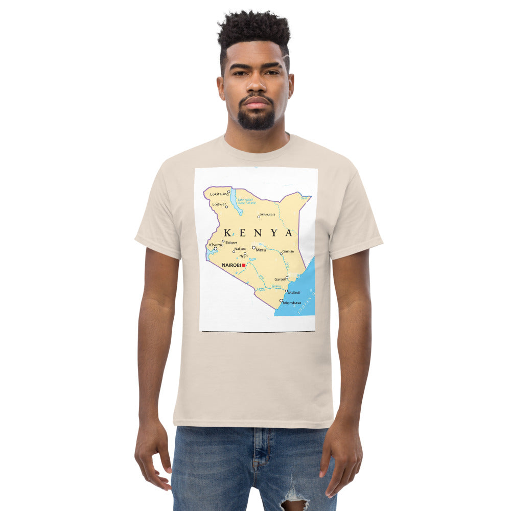 Kenya Map. Men's heavyweight tee