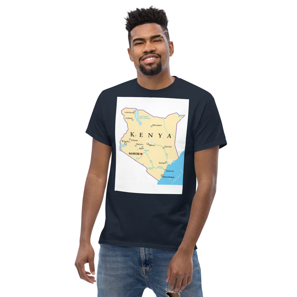 Kenya Map. Men's heavyweight tee