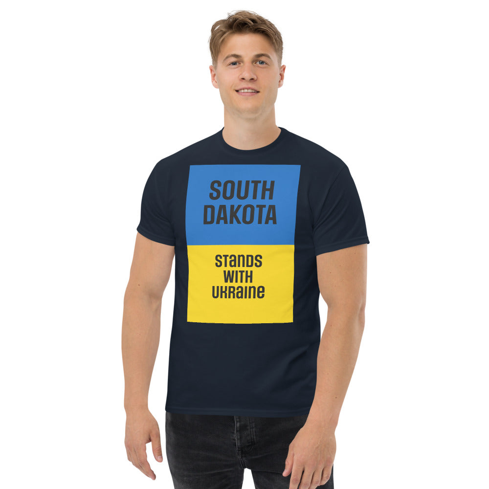 South Dakota Stands with Ukraine.  Men's heavyweight tee