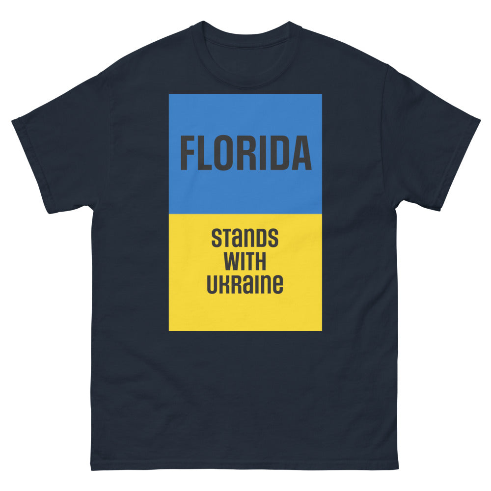 Florida Stands with Ukraine. Men's heavyweight tee