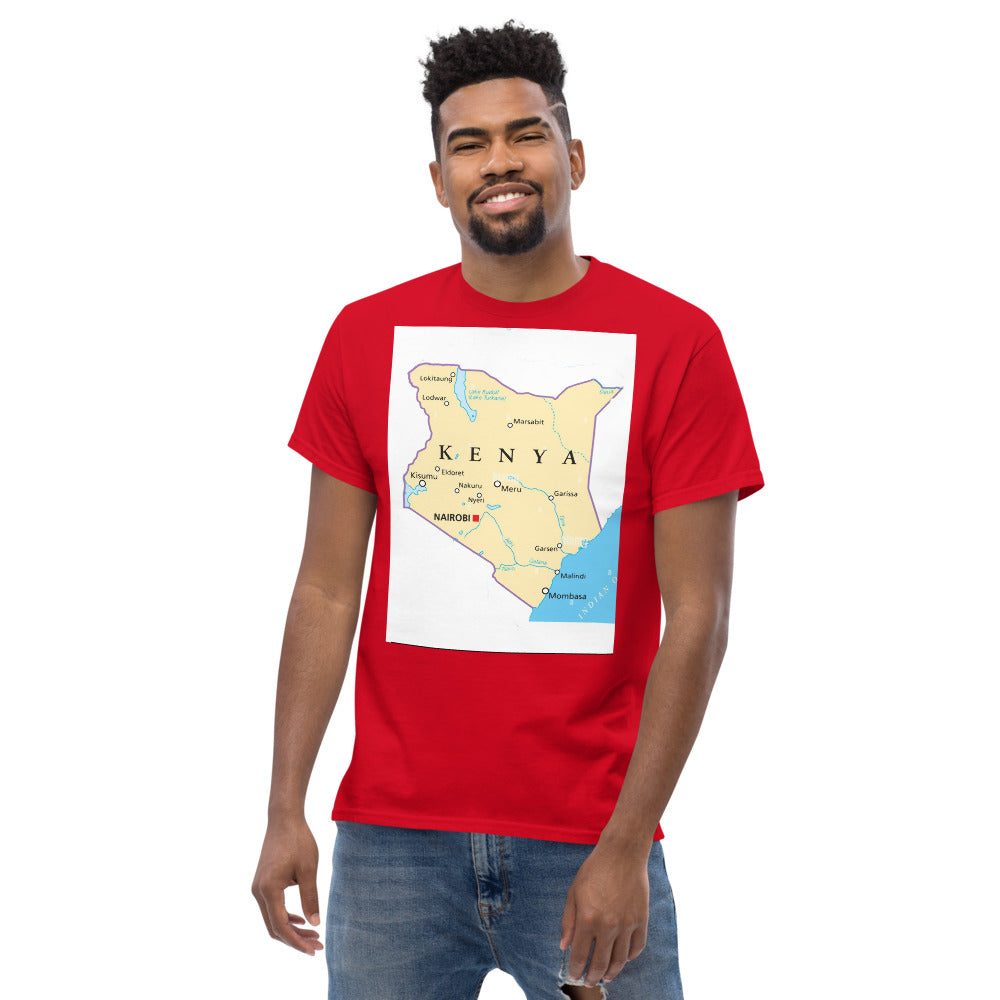 Kenya Map. Men's heavyweight tee