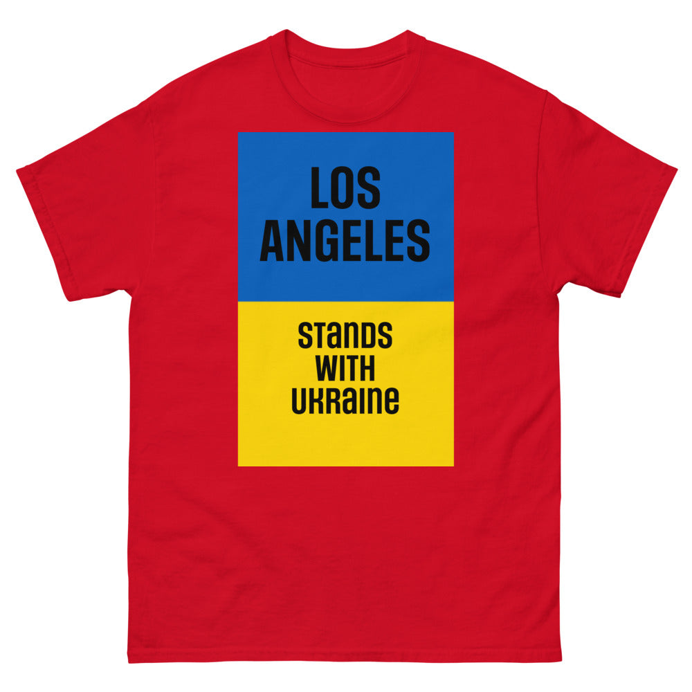 Los Angles Stands with Ukraine. Men's heavyweight tee