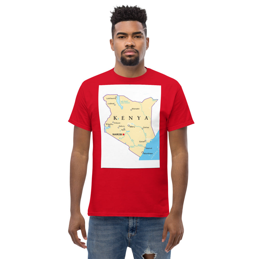 Kenya Map. Men's heavyweight tee