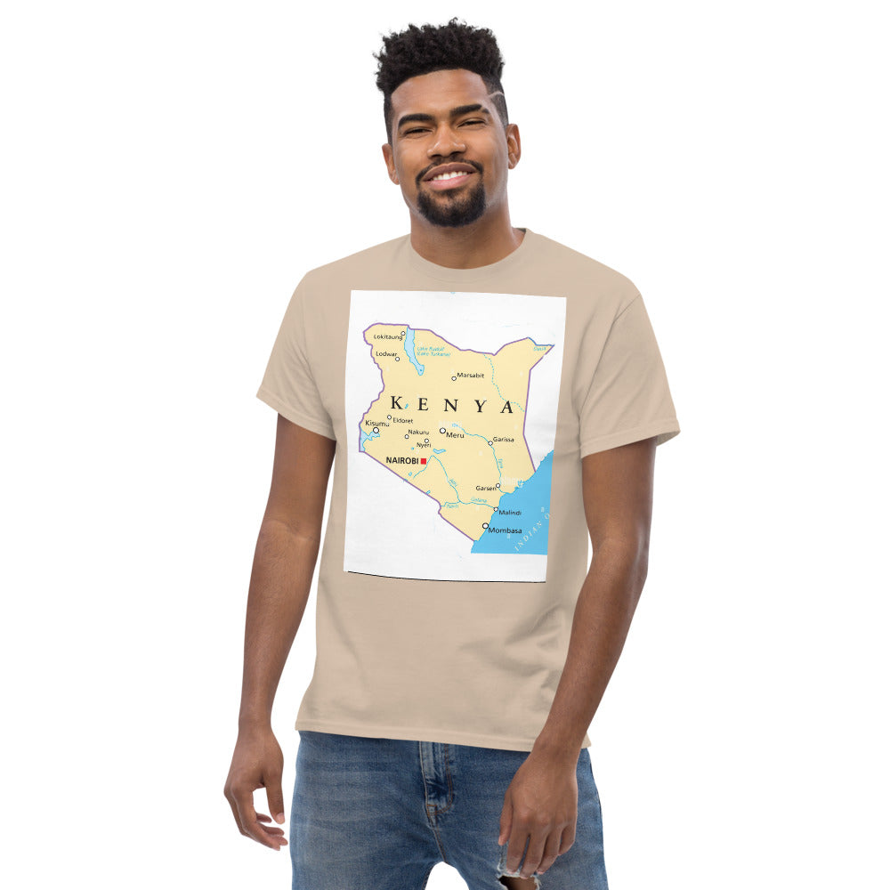 Kenya Map. Men's heavyweight tee