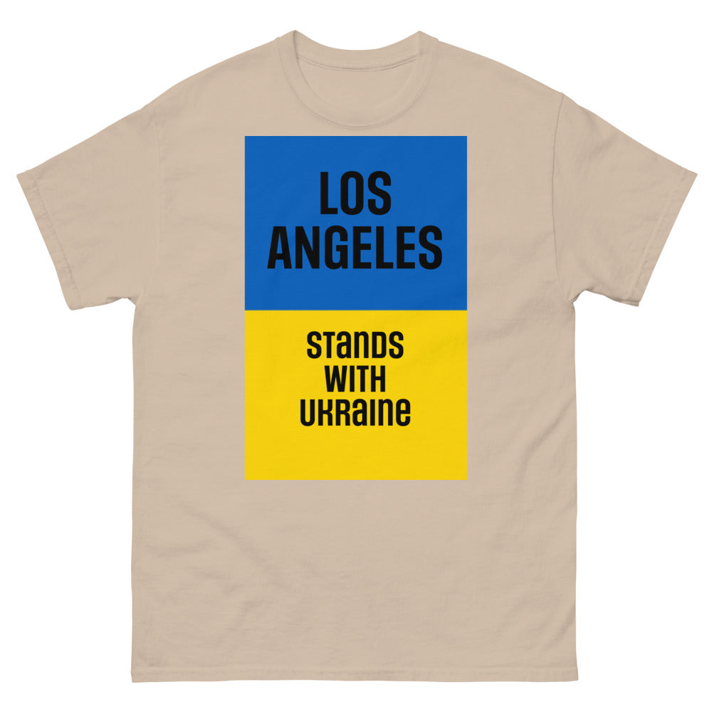 Los Angles Stands with Ukraine. Men's heavyweight tee