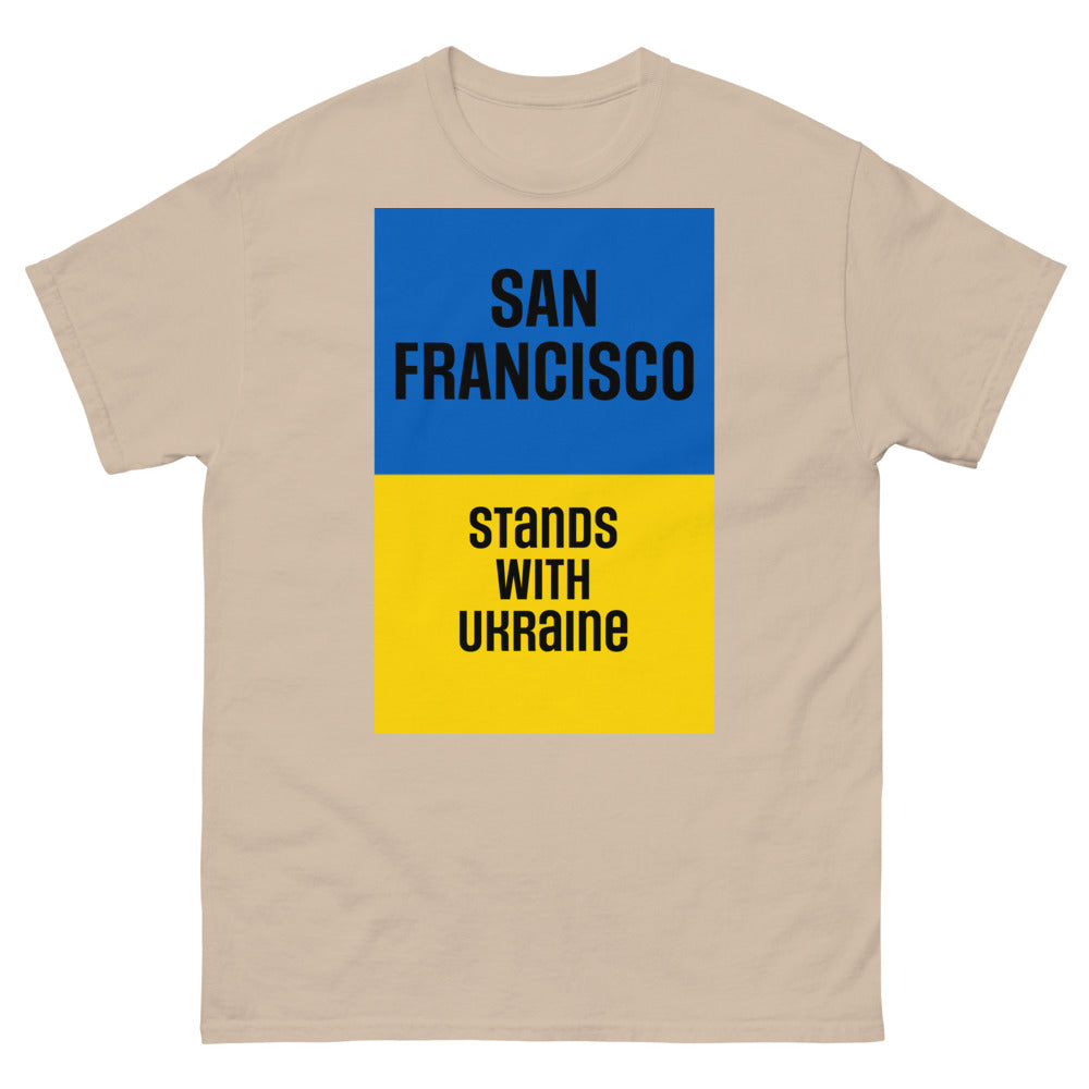 San Francisco Stands with Ukraine. Men's heavyweight tee