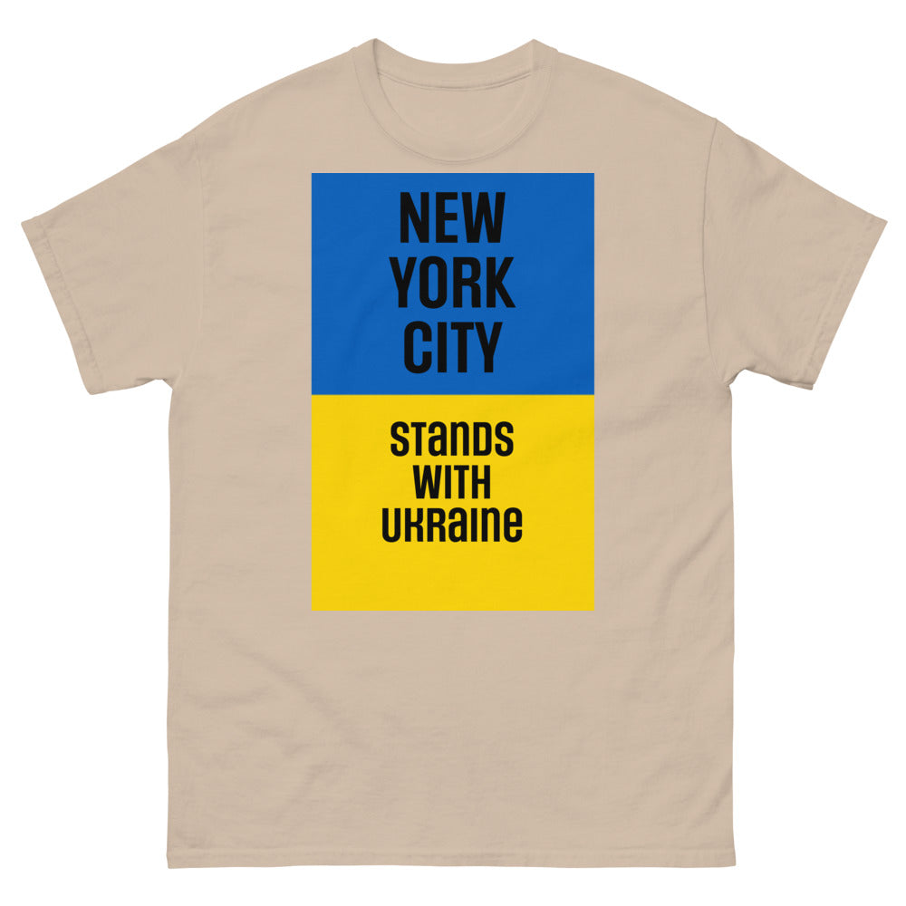 New York City Stands with Ukraine. Men's heavyweight tee