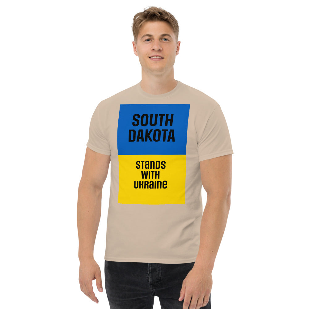 South Dakota Stands with Ukraine.  Men's heavyweight tee