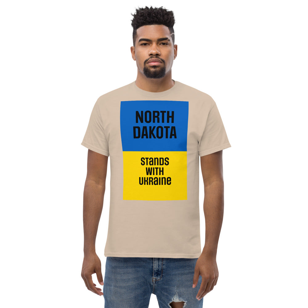 North Dakota Stands with Ukraine.  Men's heavyweight tee