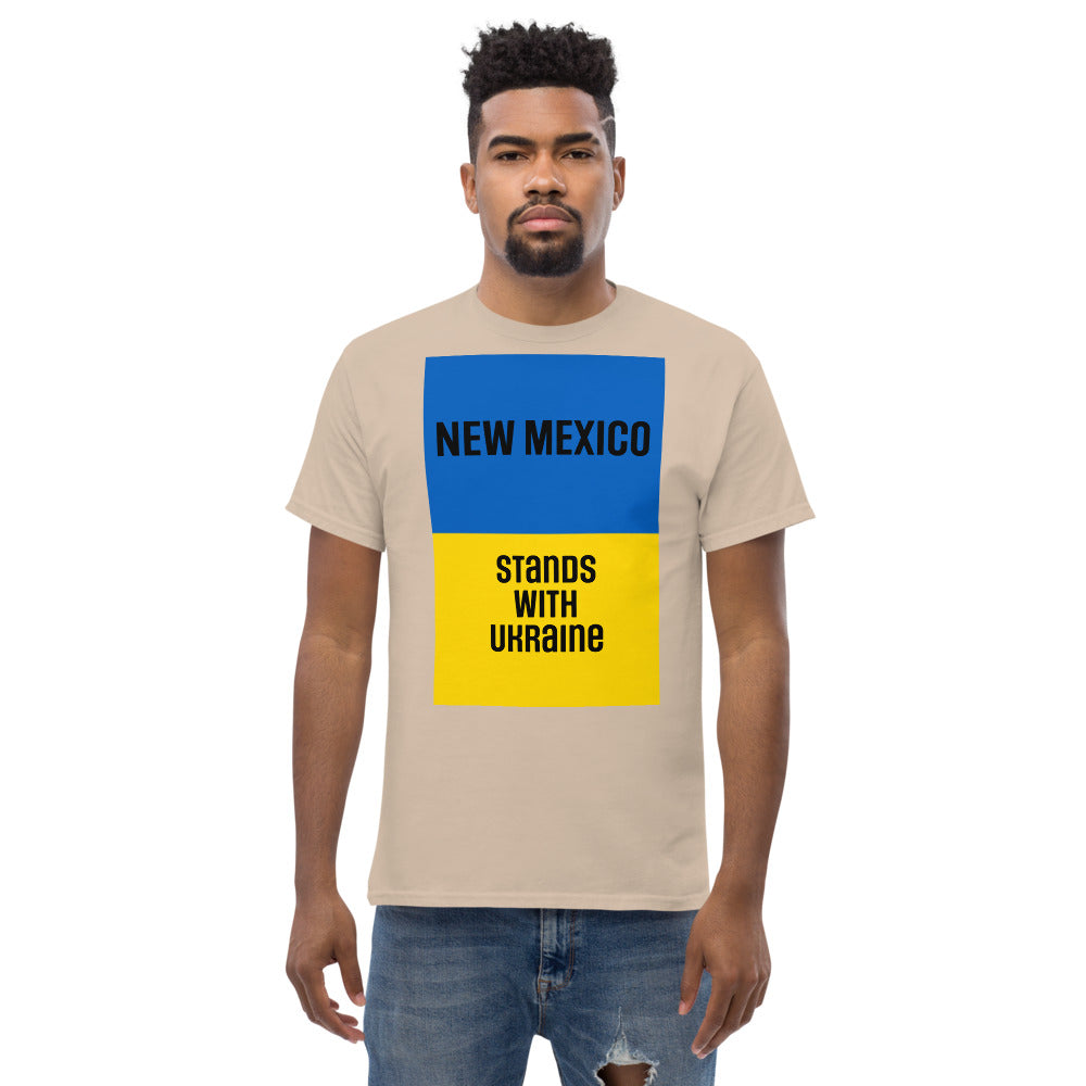 New Mexico Stands with Ukraine.  Men's heavyweight tee