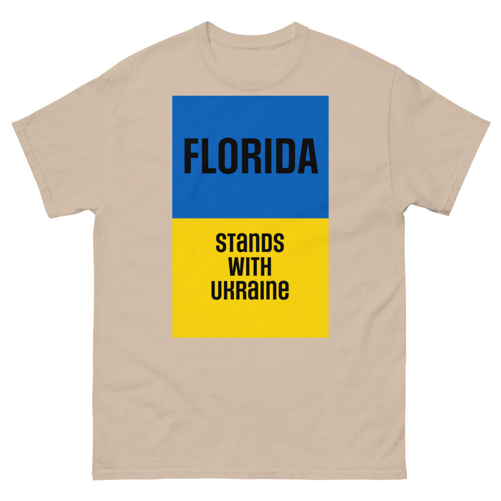 Florida Stands with Ukraine. Men's heavyweight tee