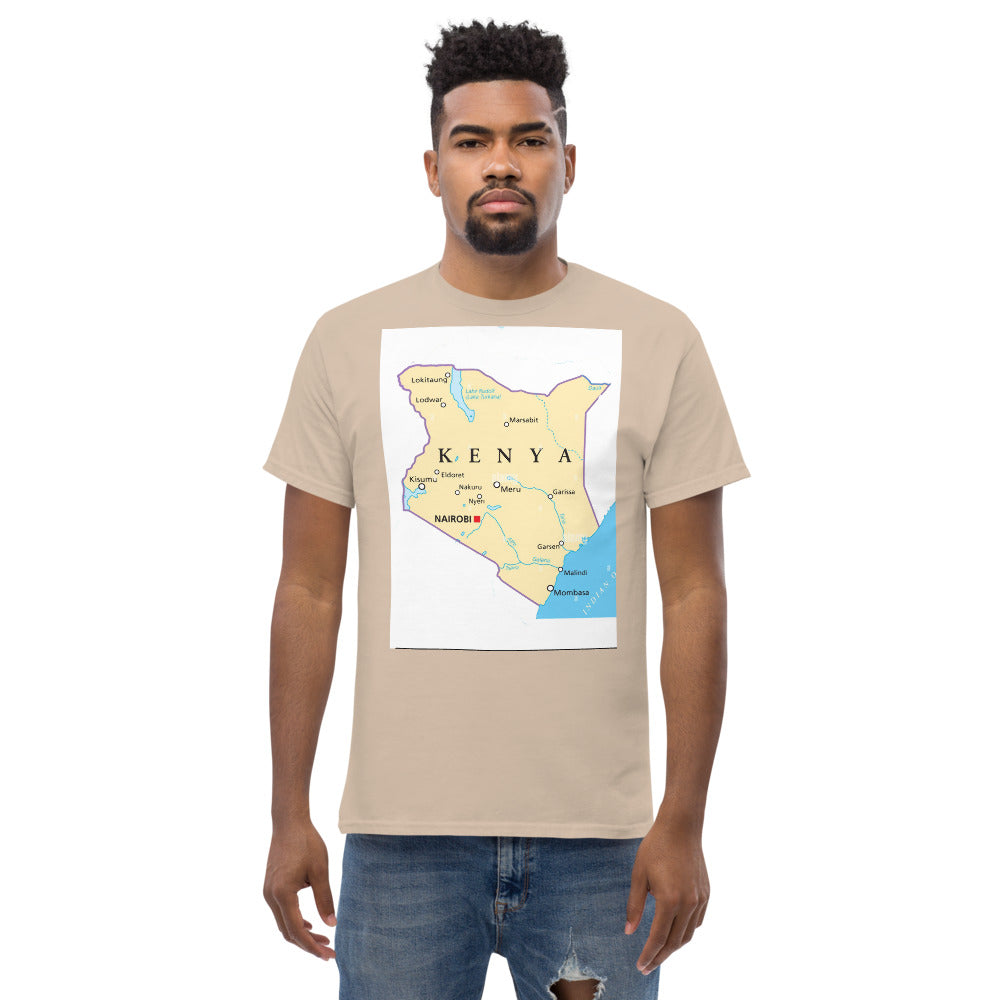 Kenya Map. Men's heavyweight tee