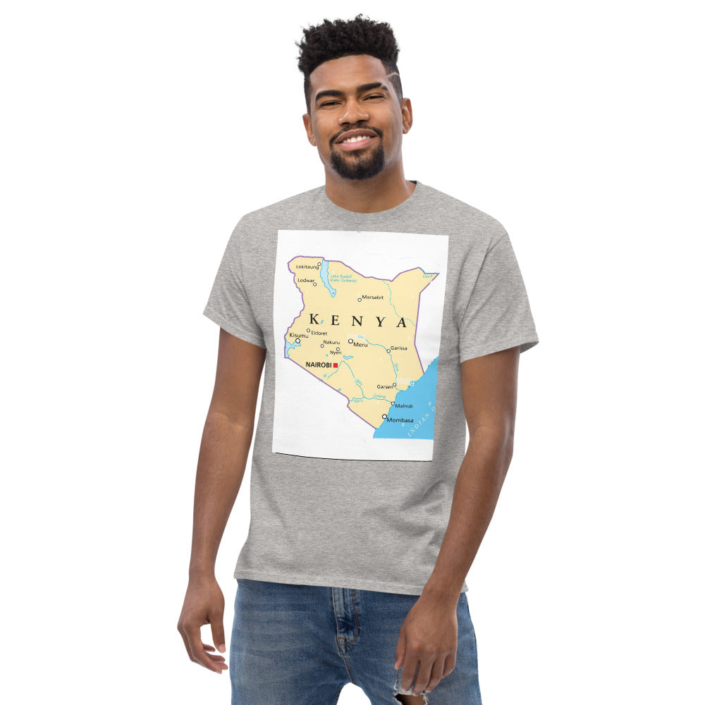 Kenya Map. Men's heavyweight tee