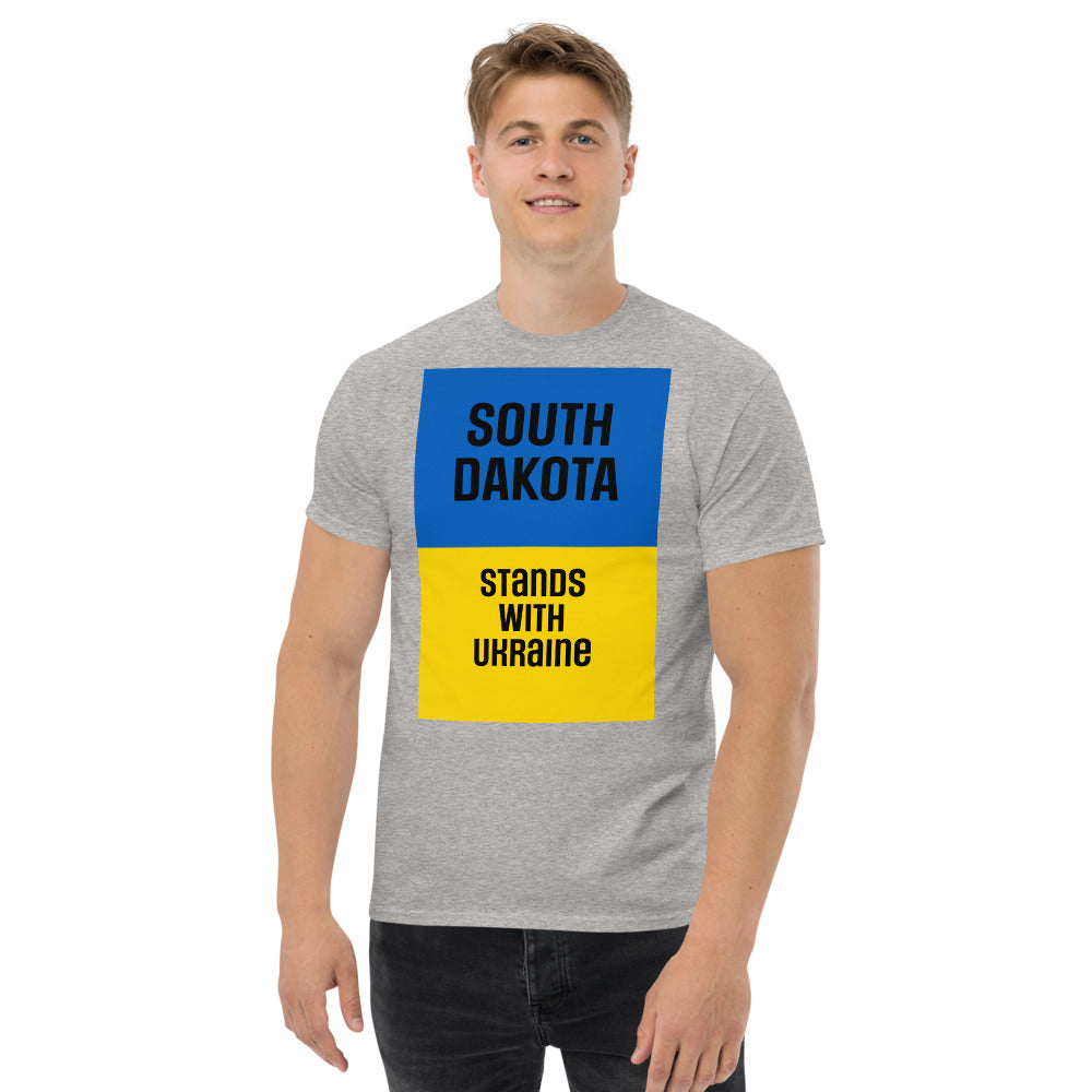 South Dakota Stands with Ukraine.  Men's heavyweight tee