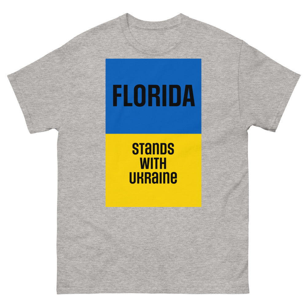 Florida Stands with Ukraine. Men's heavyweight tee