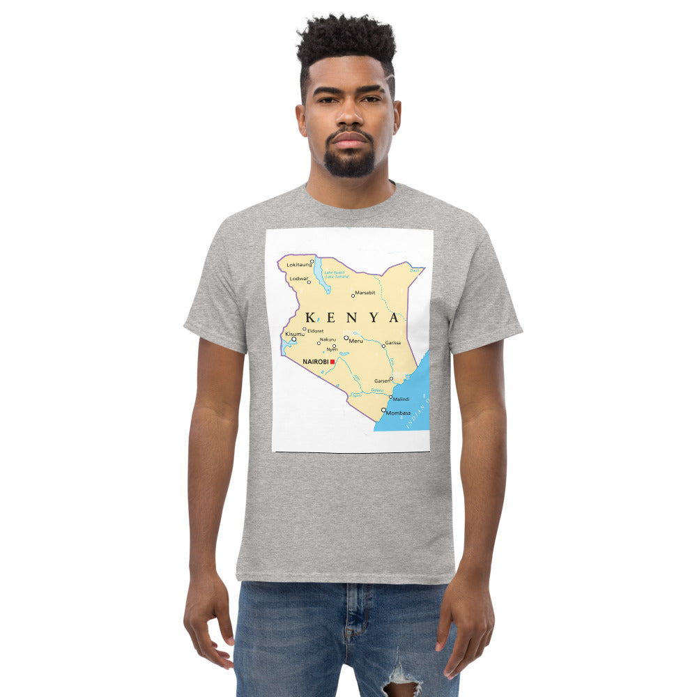 Kenya Map. Men's heavyweight tee